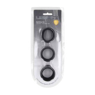Liquid Silicone Ball Strap Set of 3 - S/M/L - Black