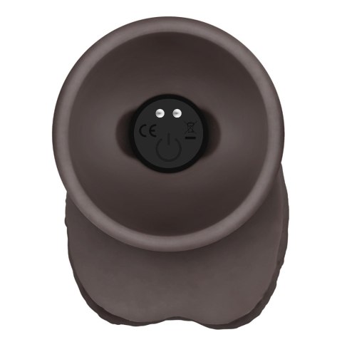 10" Vibrating Sliding Skin Pro II Silicone Dong (Black)