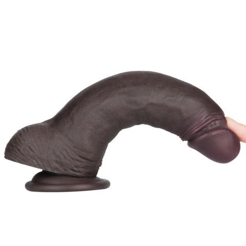 8.5"8.5" Vibrating Sliding Skin Pro II Silicone Dong (Black)