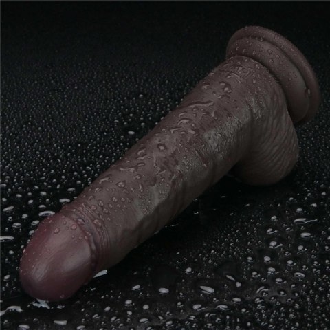 8.5"8.5" Vibrating Sliding Skin Pro II Silicone Dong (Black)