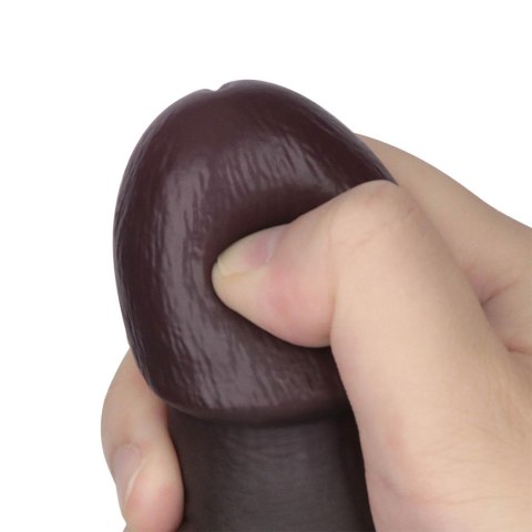 9'' Sliding Skin Pro II Dual Layer Silicone Dong (Black)