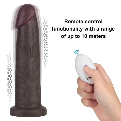 9" Vibrating Sliding Skin Pro II Dual Layer Silicone Dong