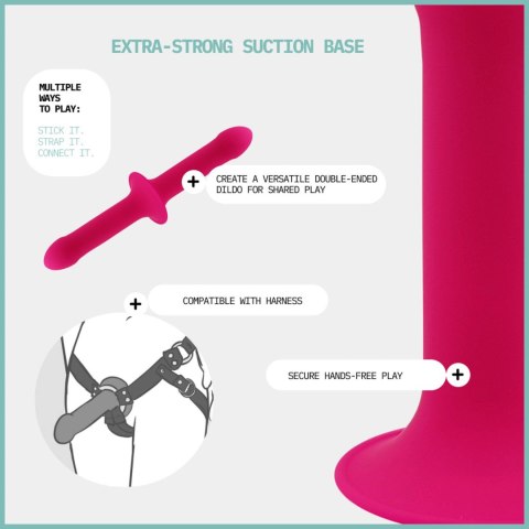 Adrien Lastic Hitsens 4 Pink - Dildo with Patented Dual-Density Technology & Extra-Strong Suction Base