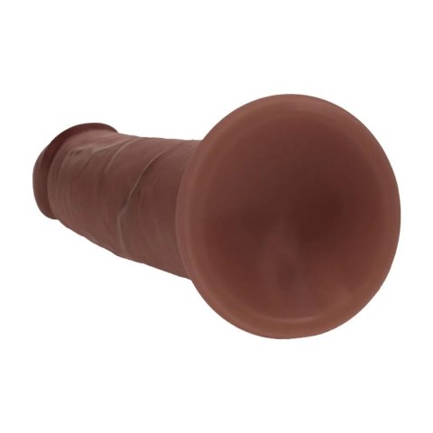 Dual Density Silicone Realistic Sliding Skin Dildo - 7" / 18,5 cm - Brown