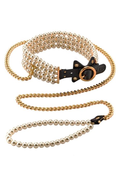 GUILTY PLEASURE LUMINIOUS PEARL LEASH AND COLLAR