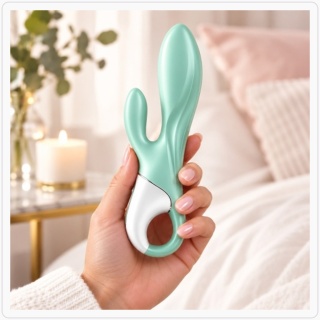 Wibrator z pompką bezprzewodową, Air Pump Wibrator króliczek 5 Connect App mint. Dla maksymalnego wypełnienia.