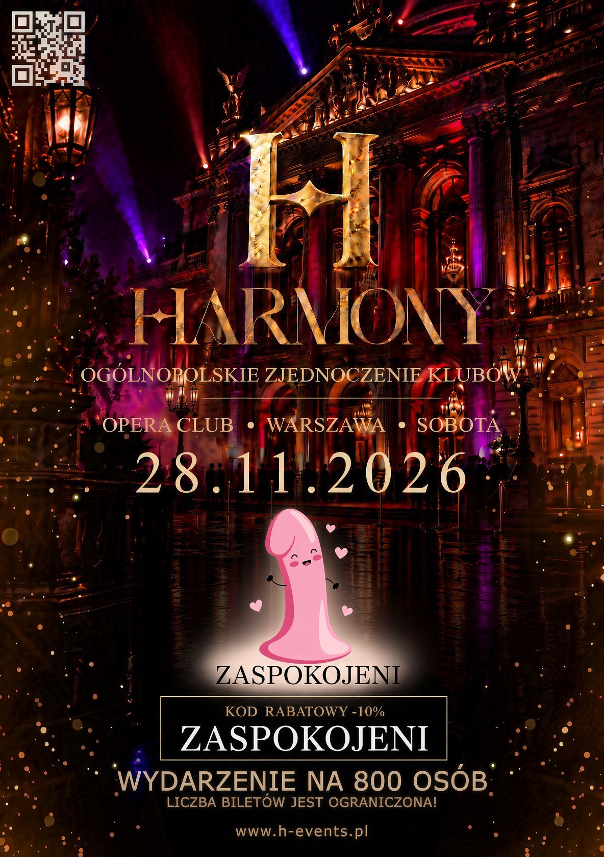 HARMONY EVENT 2026 – Zaspokojeni oficjalnym partnerem wydarzenia w Opera Club Warszawa
