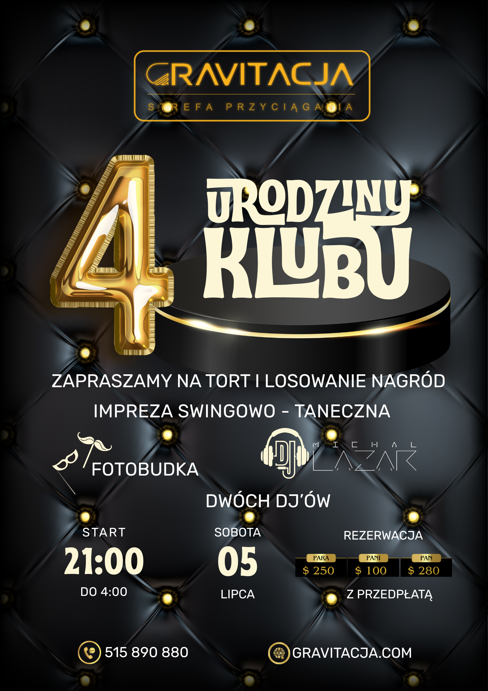 CZWARTE URODZINY KLUBU GRAVITACJA